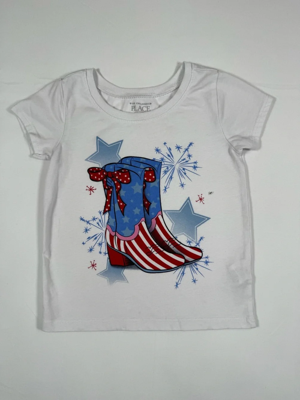 THE CHILDRENS PLACE Girls 3T  Patriotic Cowboy Boots Graphic Western‎ Americana